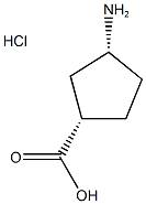 Cyclopentanecarboxylic acid, 3-amino-, hydrochloride, cis- (8CI,9CI) Structural