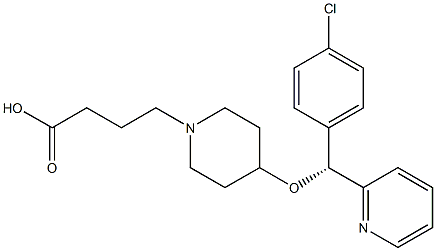 1-Piperidinebutanoic acid, 4-[(4-chlorophenyl)-2-pyridinylmethoxy]-, (R)-