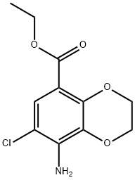 8-Amino-7-chloro-2,3-dihydrobenzo[1,4]dioxine-5-carboxylic acid ethyl ester Structural