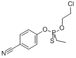 Phosphonothioic acid, ethyl-, O-(2-chloroethyl) ester, O-ester with p- hydroxybenzonitrile Structural