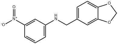 N-(Benzo[d][1,3]dioxol-5-ylMethyl)-3-nitroaniline Structural
