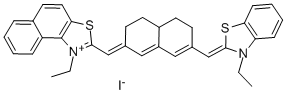 1-ETHYL-2-([7-([3-ETHYL-1,3-BENZOTHIAZOL-2(3H)-YLIDENE]METHYL)-4,4A,5,6-TETRAHYDRO-2(3H)-NAPHTHALENYLIDENE]METHYL)NAPHTHO[1,2-D][1,3]THIAZOL-1-IUM IODIDE