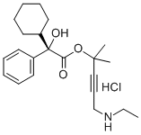 Benzeneacetic acid, alpha-cyclohexyl-alpha-hydroxy-, 4-(ethylamino)-1, 1-dimethyl-2-butynyl ester, hydrochloride, (S)-