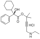 Benzeneacetic acid, alpha-cyclohexyl-alpha-hydroxy-, 4-(ethylamino)-1, 1-dimethyl-2-butynyl ester, hydrochloride, (R)- Structural