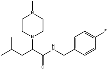 N-[(4-Fluorophenyl)methyl]-4-methyl-2-(4-methylpiperazin-1-yl)pentanamide Structural