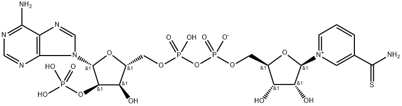 ADENOSINE 5'-(TRIHYDROGEN DIPHOSATE), 2'-(SODIUM HYDROGEN PHOSPHATE), P',5'-ESTER WITH 3-(AMINOTHIOXOMETHYL)-1-BETA-D-RIBOFURANOSYLPYRIDIUM INNER SALT