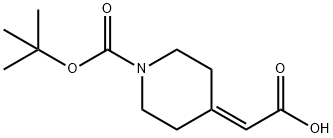 1-BOC-PIPERIDIN-4-YLIDENE-ACETIC ACID Structural