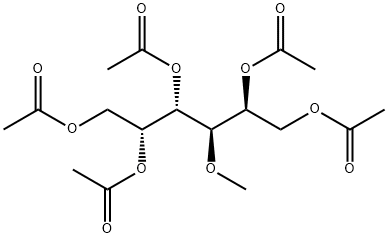 Galactitol, 3-O-methyl-, pentaacetate Structural