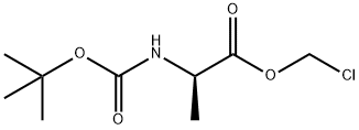 R-2-tert-Butoxycarbonylaminopropionic acid chloromethyl ester Structural