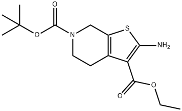 2-AMINO-4,7-DIHYDRO-5H-THIENO[2,3-C]PYRIDINE-3,6-DICARBOXYLIC ACID 6-TERT BUTYL ESTER 3-ETHYL ESTER Structural