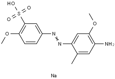 sodium 5-[(4-amino-5-methoxy-o-tolyl)azo]-2-methoxybenzenesulphonate Structural