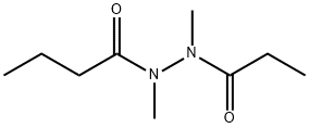 Butanoic  acid,  1,2-dimethyl-2-(1-oxopropyl)hydrazide Structural
