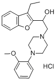 alpha-(3-Ethyl-2-benzofuranyl)-4-(2-methoxyphenyl)-1-piperazineethanol  monohydrochloride