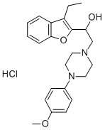 alpha-(3-Ethyl-2-benzofuranyl)-4-(4-methoxyphenyl)-1-piperazineethanol  monohydrochloride