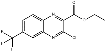 ETHYL 3-CHLORO-6-(TRIFLUOROMETHYL)QUINOXALINE-2-CARBOXYLATE Structural