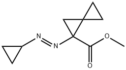 Spiro[2.2]pentanecarboxylic acid, 1-(cyclopropylazo)-, methyl ester, (E)- (9CI) Structural