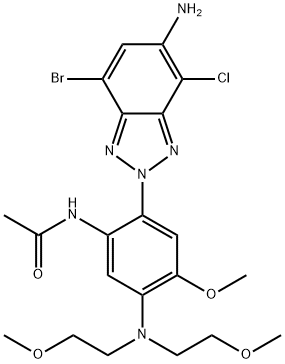 Acetamide, N-(2-(5-amino-7-bromo-4-chloro-2H-benzotriazol-2-yl)-5-(bis (2-methoxyethyl)amino)-4-methoxyphenyl)- Structural