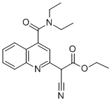 Ethyl alpha-cyano-4-((diethylamino)carbonyl)-2-quinolineacetate Structural