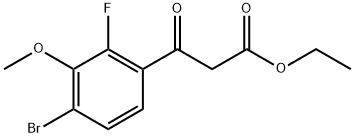 3-(4-BROMO-2-FLUORO-3-METHOXY-PHENYL)-3-OXO-PROPIONIC ACID ETHYL ESTER