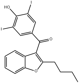2-Butyl-3-(3,5-Diiodo-4-hydroxy benzoyl) benzofuran Structural