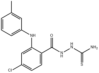 Benzoic acid, 4-chloro-2-((3-methylphenyl)amino)-, 2-(aminothioxomethy l)hydrazide