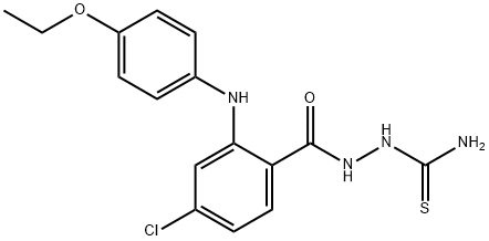 Benzoic acid, 4-chloro-2-((4-ethoxyphenyl)amino)-, 2-(aminothioxomethy l)hydrazide