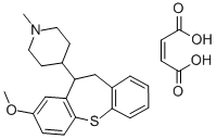 8-Methoxy-10-(1-methyl-4-piperidyl)-10,11-dihydrodibenzo(b,f)thiepin h ydrogen maleate