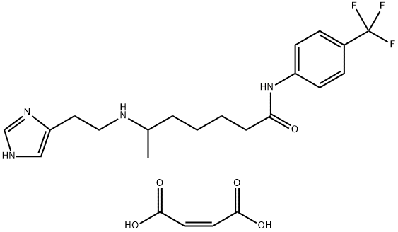 6-[2-(4-IMIDAZOLYL)ETHYLAMINO]-N-(4-TRIFLUOROMETHYLPHENYL)HEPTANECARBOXAMIDE DIMALEATE Structural