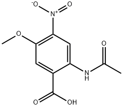 2-Acetamido-5-methoxy-4-nitrobenzoic Acid Structural