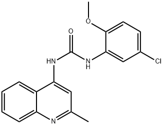 IGF-1R  Inhibitor  II,  N-(5-Chloro-2-methoxyphenyl)-Nμ-(2-methylquinolin-4-yl)urea Structural