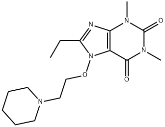 Theophylline, 8-ethyl-7-(2-piperidinoethoxy)- Structural