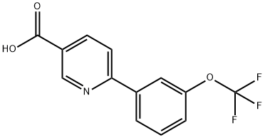 6-(3-Trifluoromethoxyphenyl)-nicotinic acid Structural