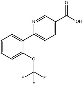 6-(2-Trifluoromethoxyphenyl)-nicotinic acid Structural