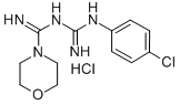 N-((p-Chlorophenyl)amidino)-4-morpholinecarboxamidine hydrochloride