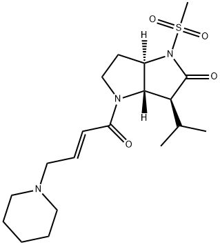 (3S,3AS,6AR)-3-ISOPROPYL-1-(METHANESULFONYL)-4-[4-(1-PIPERIDINYL)-2(E)-BUTENOYL]PERHYDROPYRROLO[3,2B]PYRROL-2(1H)-ONE HYDROCHLORIDE