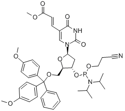 5-(E-2-CARBOMETHOXYVINYL)-5'-O-(4,4'-DIMETHOXYTRITYL)-2'-DEOXYURIDINE, 3'-[(2-CYANOETHYL)-(N,N-DIISOPROPYL)]PHOSPHORAMIDITE