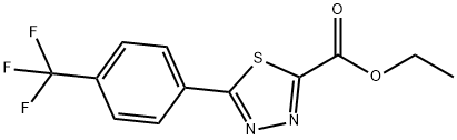 Ethyl 5-(4-triflluoromethylphenyl)-1,3,4-thiadiazole-2-carboxylate Structural