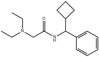 N-(alpha-Cyclobutylbenzyl)-2-(diethylamino)acetamide Structural