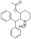 3-Piperidinol, 2-(diphenylmethyl)-, acetate (ester), hydrochloride