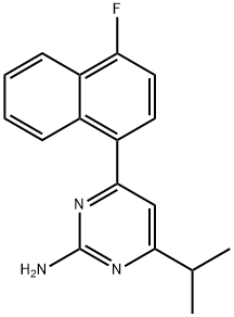 4-(4-FLUORO-1-NAPHTHALENYL)-6-(1-METHYLETHYL)-2-PYRIMIDINAMINE HYDROCHLORIDE Structural