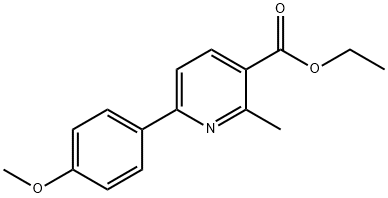 ETHYL 6-(4-METHOXYPHENYL)-2-METHYLPYRIDINE-3-CARBOXYLATE Structural