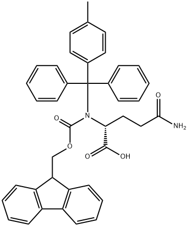 FMOC-D-GLN(MTT)-OH Structural