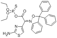 4-THIAZOLEACETIC ACID, 2-AMINO-ALPHA-[(TRIPHENYLMETHOXY)IMINO]-, ANHYDRIDE WITH O,O-DIETHYL HYDROGEN PHOSPHOROTHIOATE, (Z)- Structural