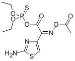 4-THIAZOLEACETIC ACID, ALPHA-[(ACETYLOXY)IMINO]-2-AMINO-, ANHYDRIDE WITH O,O-DIETHYL HYDROGEN PHOSPHOROTHIOATE, (Z)- Structural