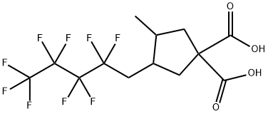 3-(1H,1H-NONAFLUOROPENTYL)-4-METHYLCYCLOPENTANE-1,1-DICARBOXYLIC ACID