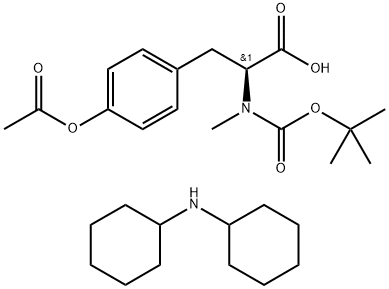 BOC-N-ME-TYR(AC)-OH DCHA Structural