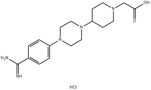 4-[4-[4-(AMINOIMINOMETHYL)PHENYL]-1-PIPERAZINYL]-1-PIPERIDINEACETIC ACID TRIHYDROCHLORIDE