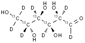 D-GLUCOSE-13C6-1 2 3 4 5 6 6-D7 Structural