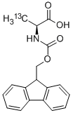 L-ALANINE-N-FMOC (3-13C) Structural