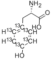 L-TYROSINE-RING-13C6 Structural